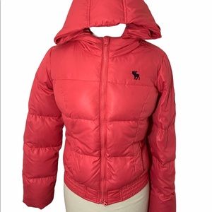 Abercrombi Kids Pink Down Jacket Girl Size XL